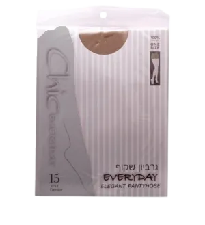 גרביון פנטיהוז שקוף 15 דנייר - קופסה אחת | שיק אברדי