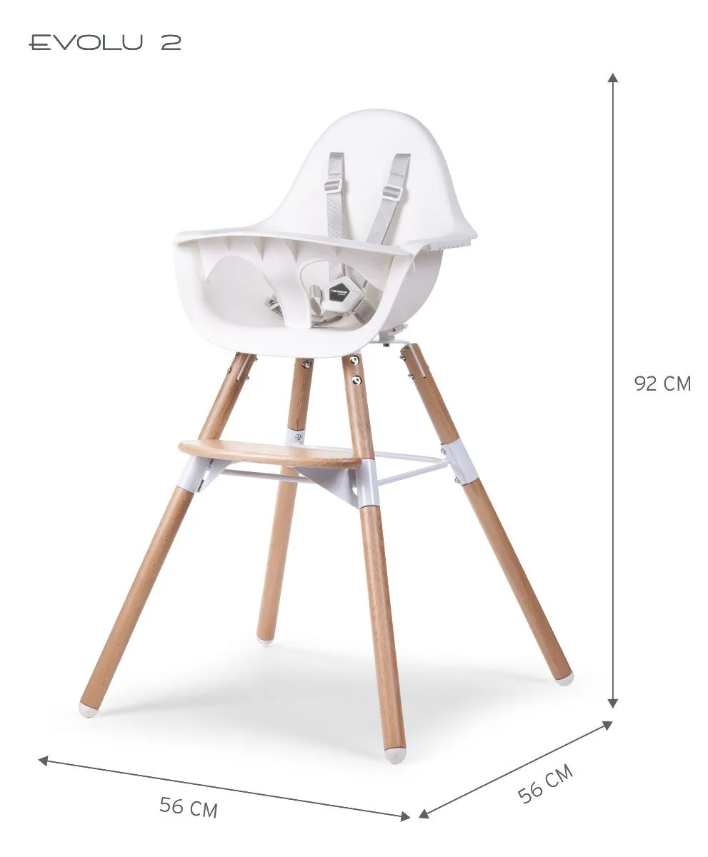 [1 yr local warranty] Childhome Evolu 2 High Chair - Natural White