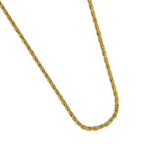 14K Yellow Gold 18" 1.2mm Parisian Wheat Chain