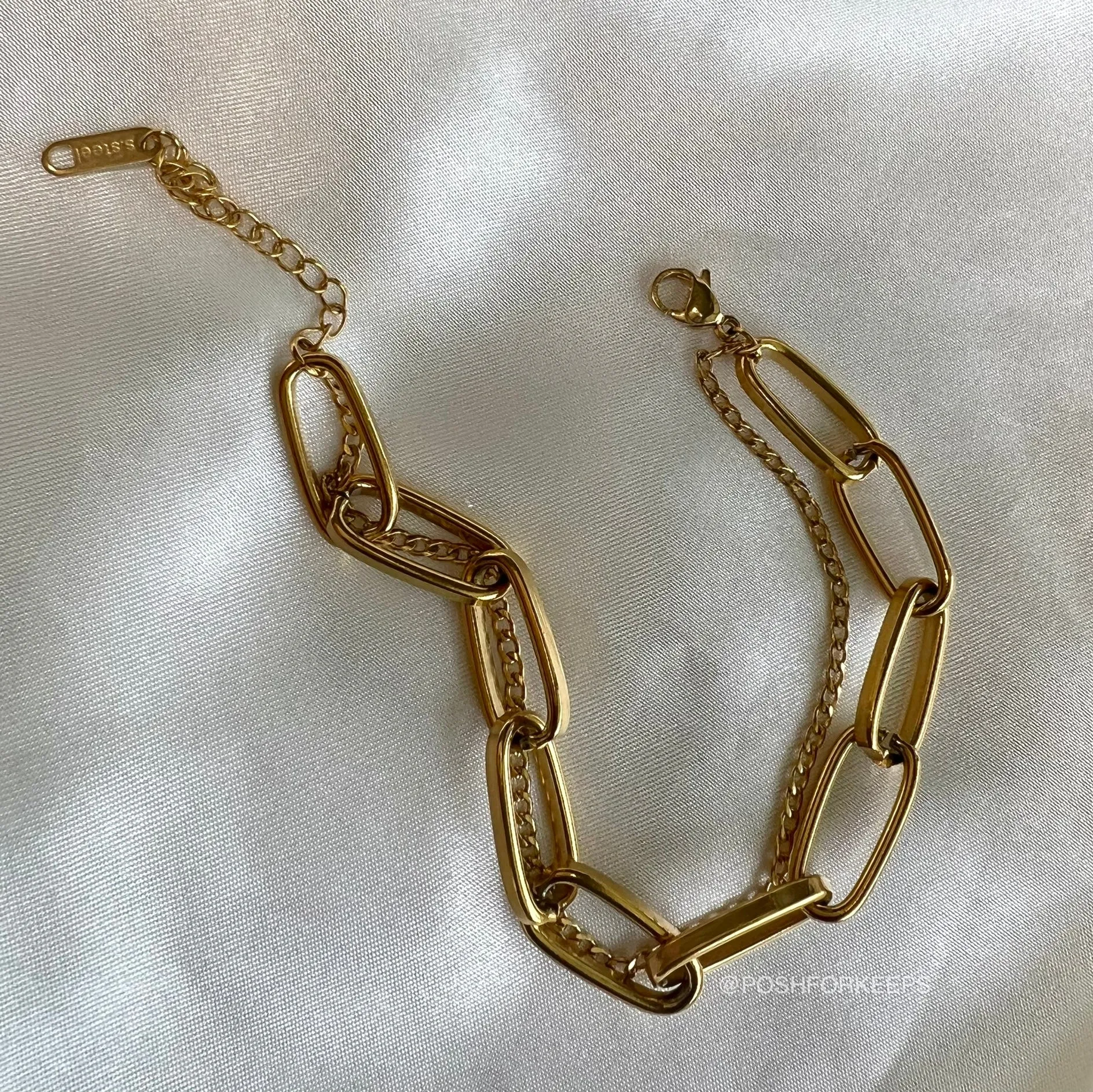 18K GOLD CHIC DOUBLE LINK BRACELET