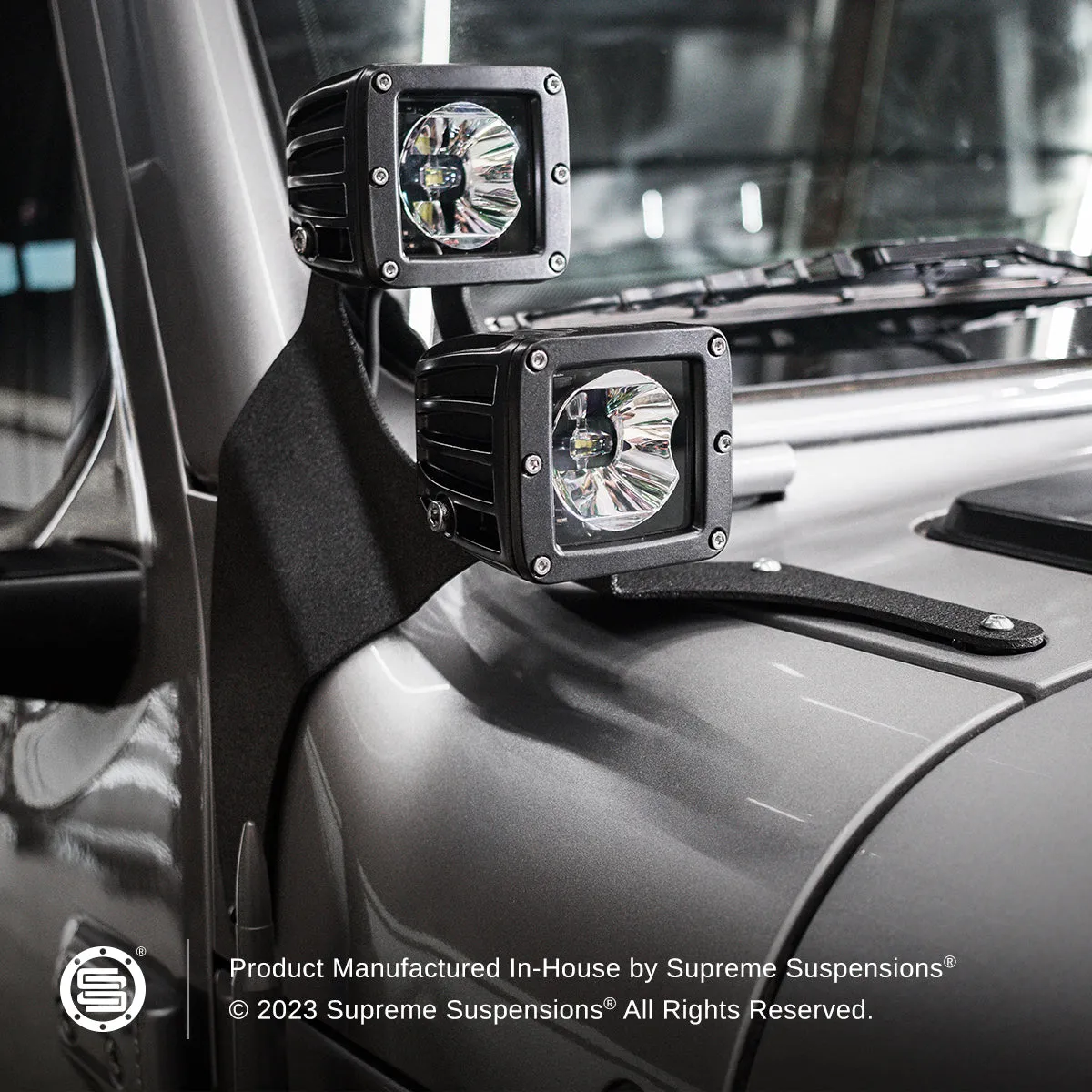 2020-2022 Jeep Gladiator JT Dual A-Pillar Light Mounting Brackets
