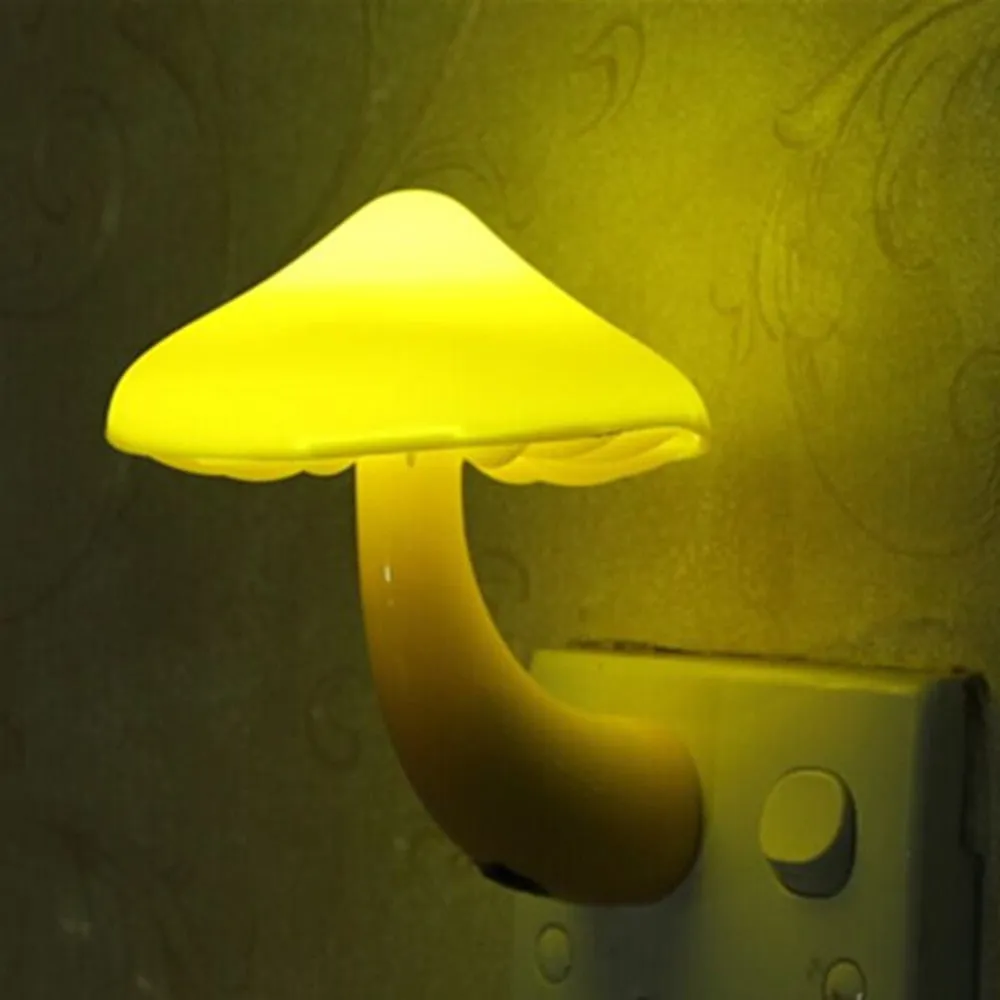 2pcs Warm Mushroom LED Night Light Room Decor