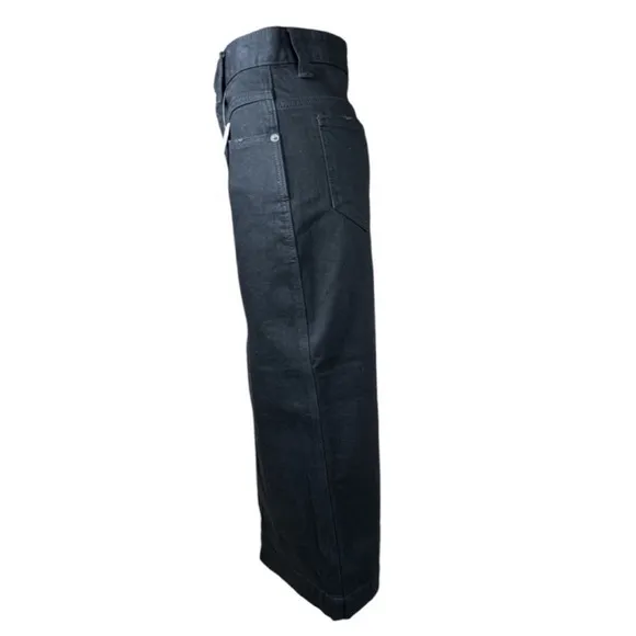 A LOVES A (Dillards) Black Denim Midi Skirts, Two Available Both Size 27.