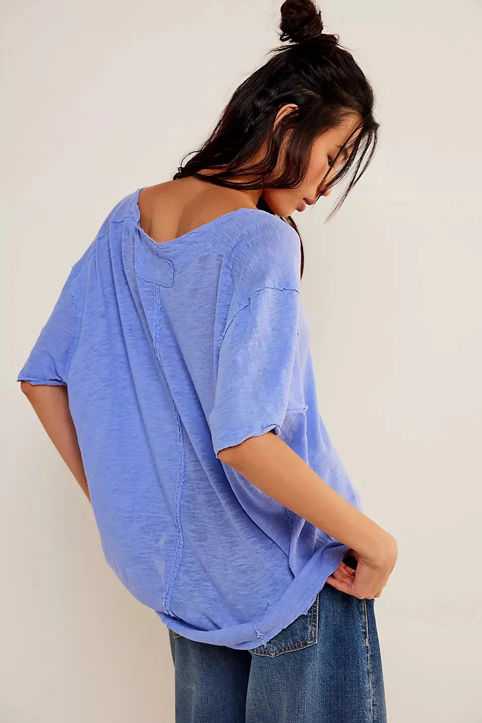 ALL I NEED TEE - BLUE HERON