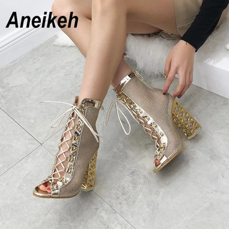 Aneikeh Gladiator Lace-Up Sandals