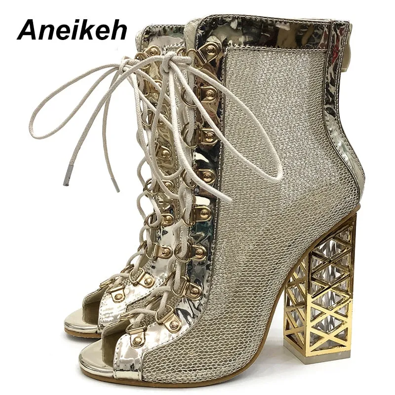 Aneikeh Gladiator Lace-Up Sandals