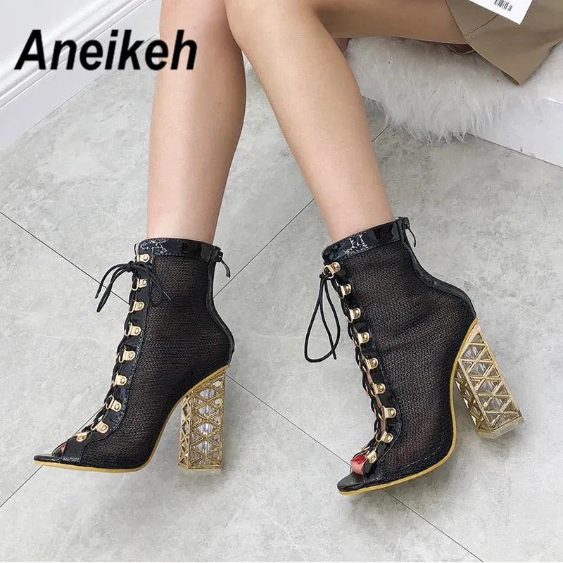 Aneikeh Gladiator Lace-Up Sandals