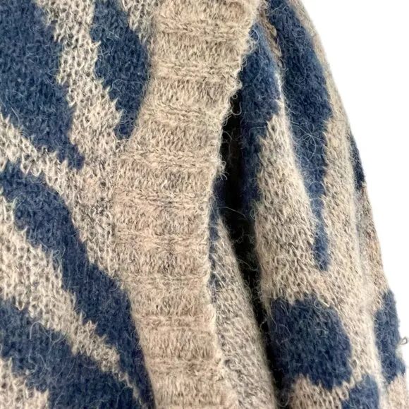 Anthropologie En Saison Mares Wool Blend Cropped Balloon Sleeve Sweater Womens M