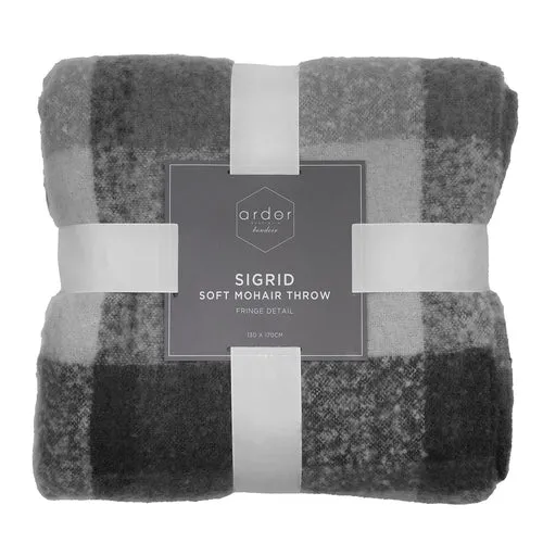 ARDOR BOUDOIR SIGRID THROW RUG - GREY