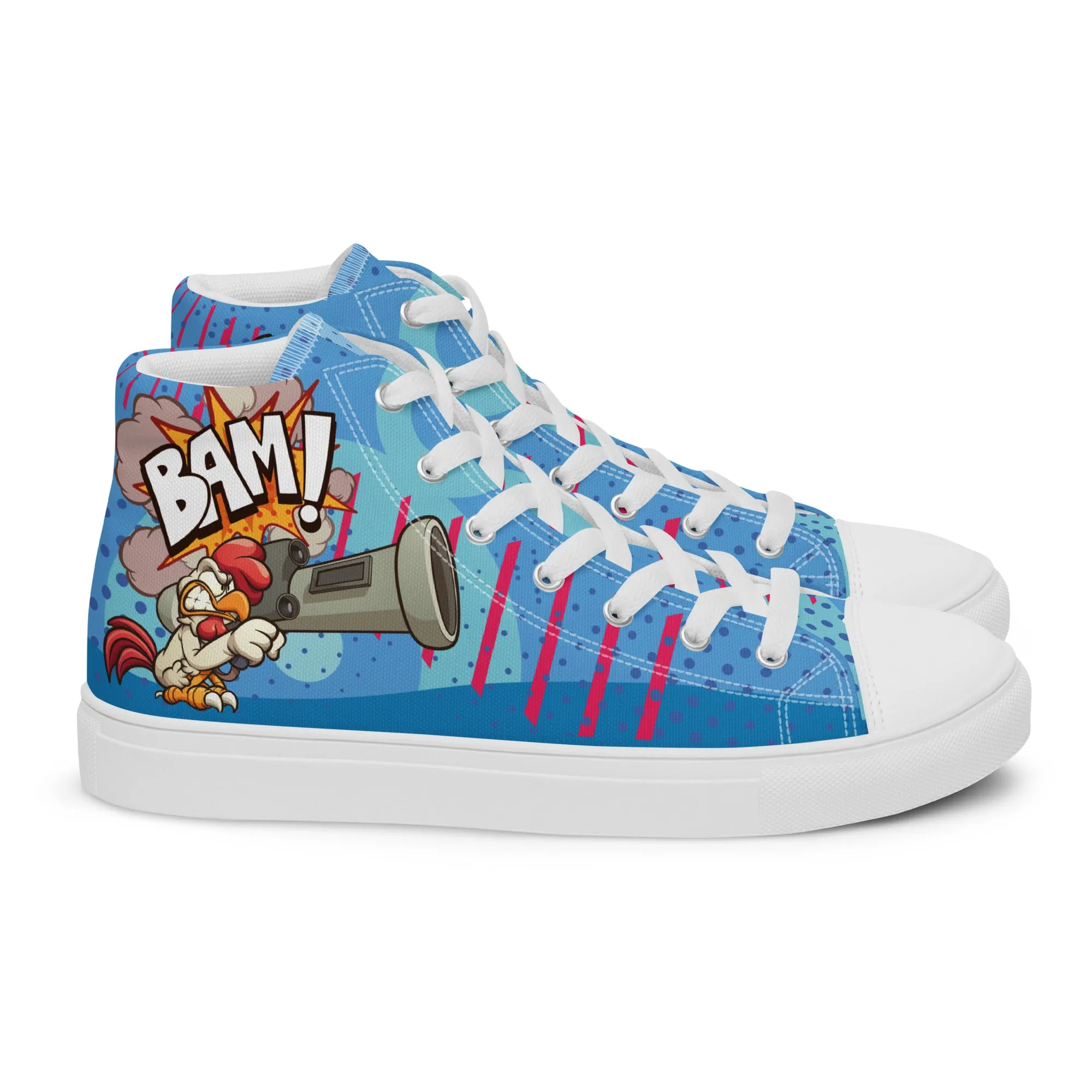 Bang and Shark Men's High Top Custom Sneakers