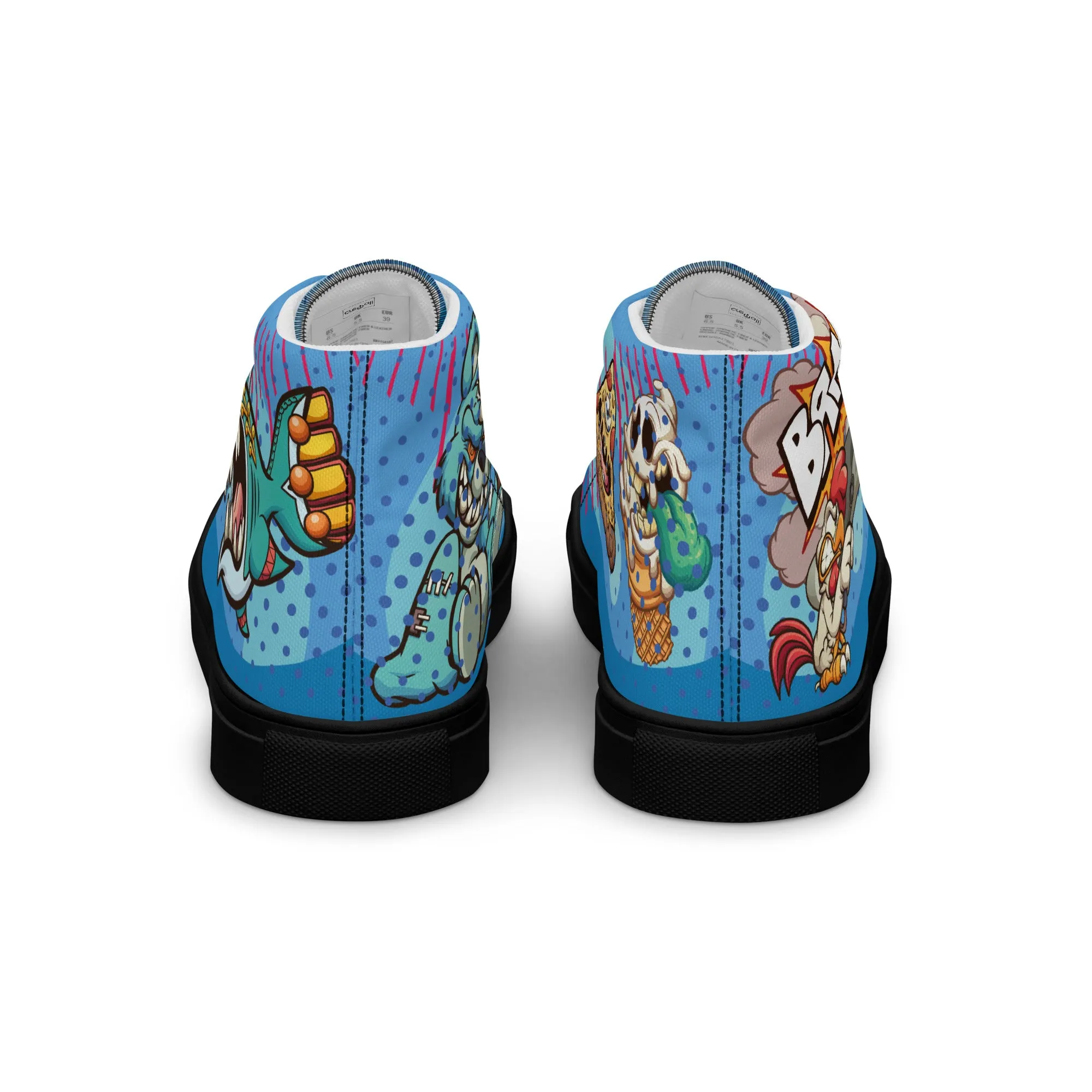 Bang and Shark Men's High Top Custom Sneakers