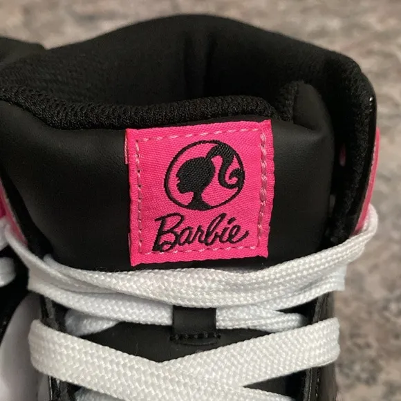 Barbie Little Kid Girls High-Top Sneakers - Pink/White/Black - Size 4