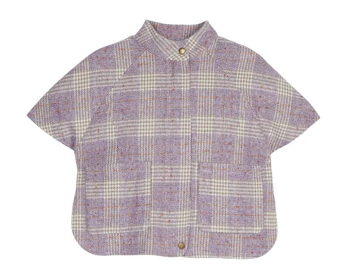 Bisby Cape Top - Lilac Tweed