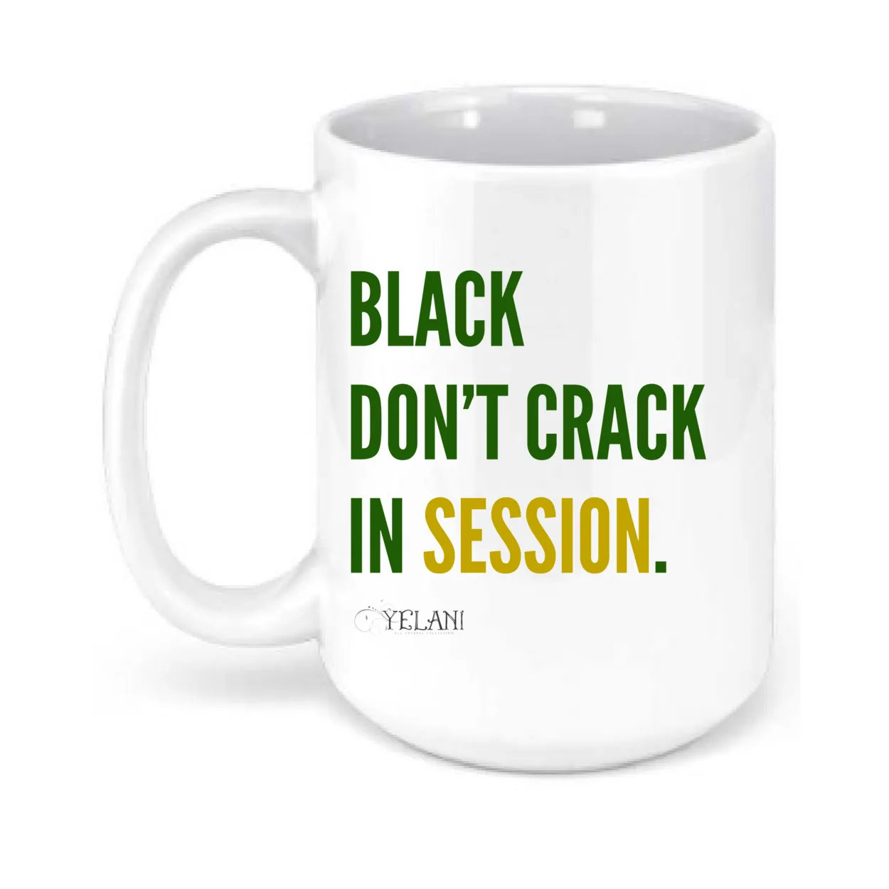 Black Don’t Crack 15oz Ceramic Mug – Inspirational & Stylish