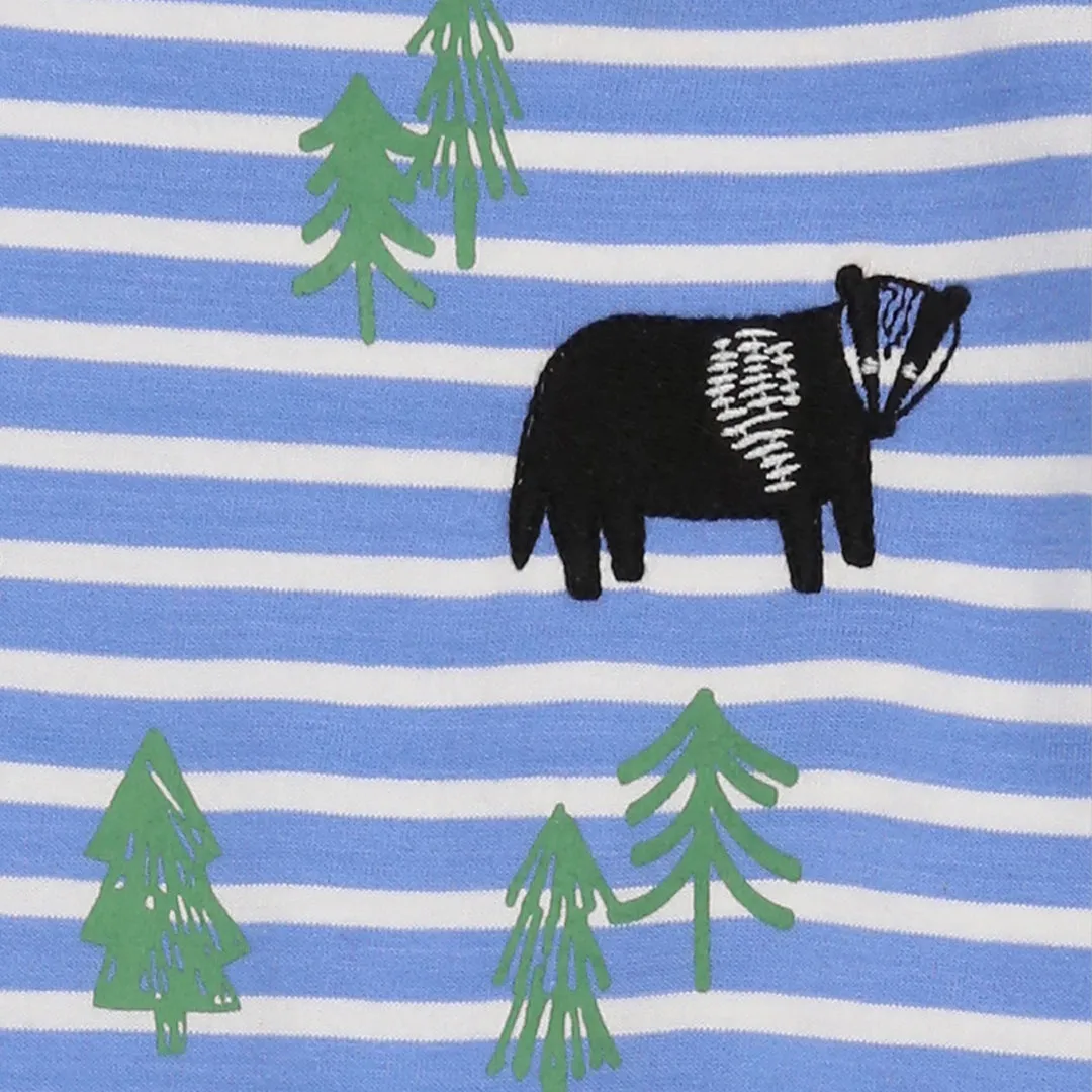 Blue Animal Print Romper