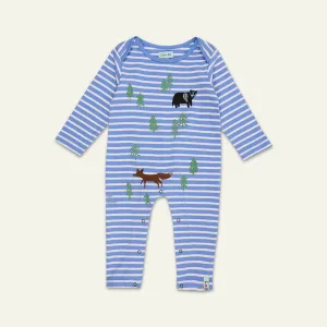 Blue Animal Print Romper