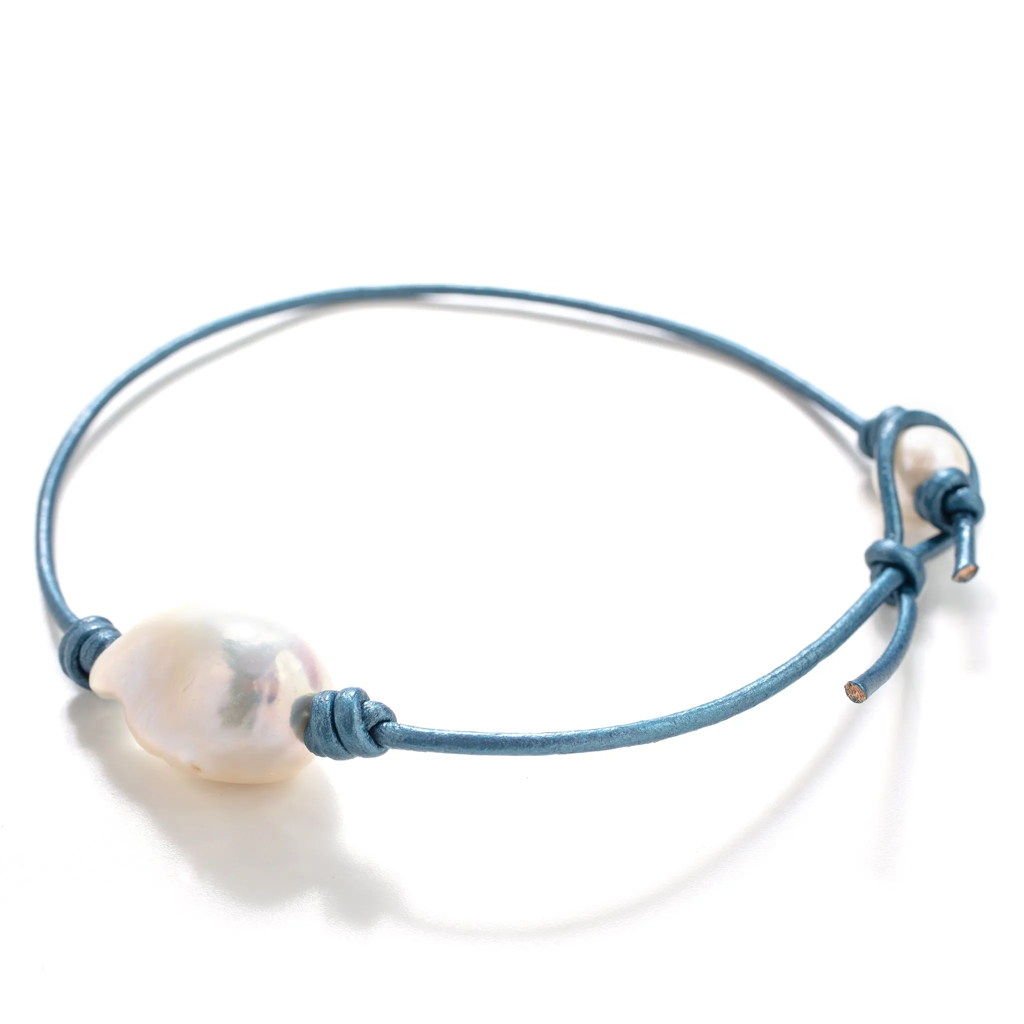 Blue Sky Baroque Pearl Anklet