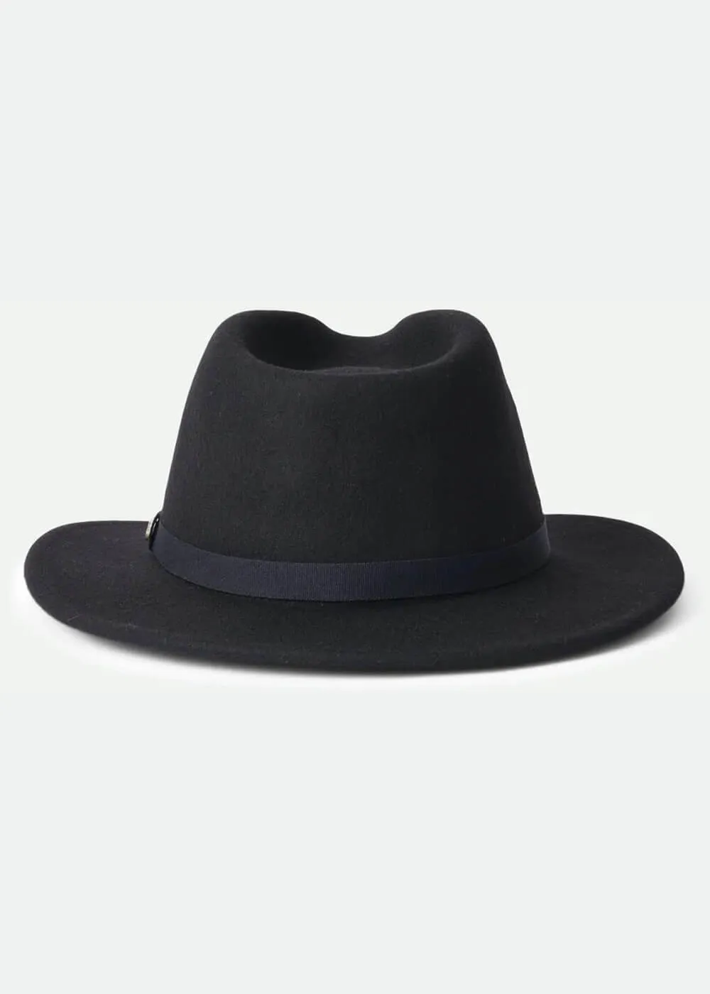 Brixton Messer Packable Fedora Hat Black