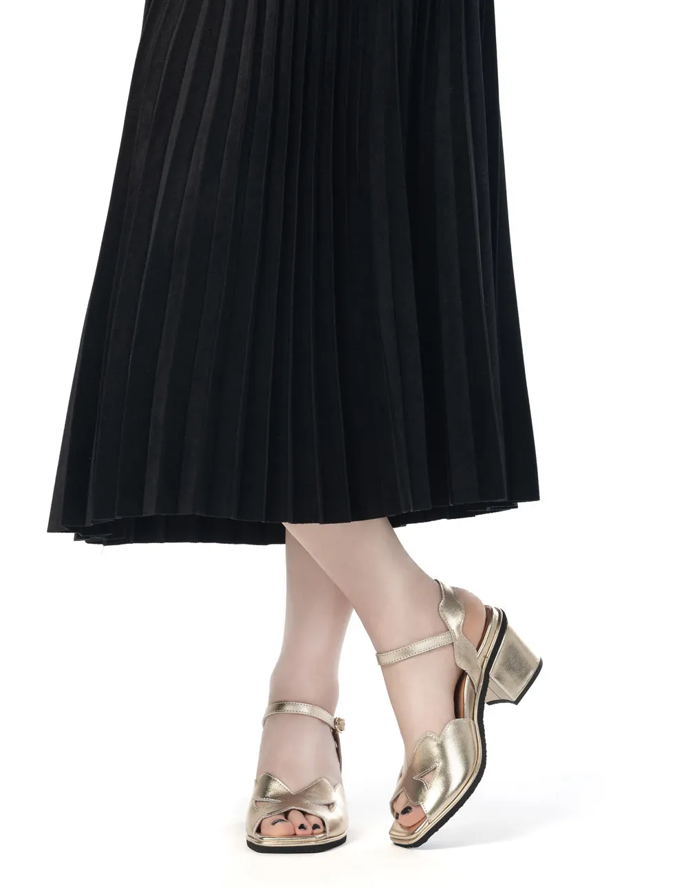 Camilla In Soft Gold Metallic Leather
