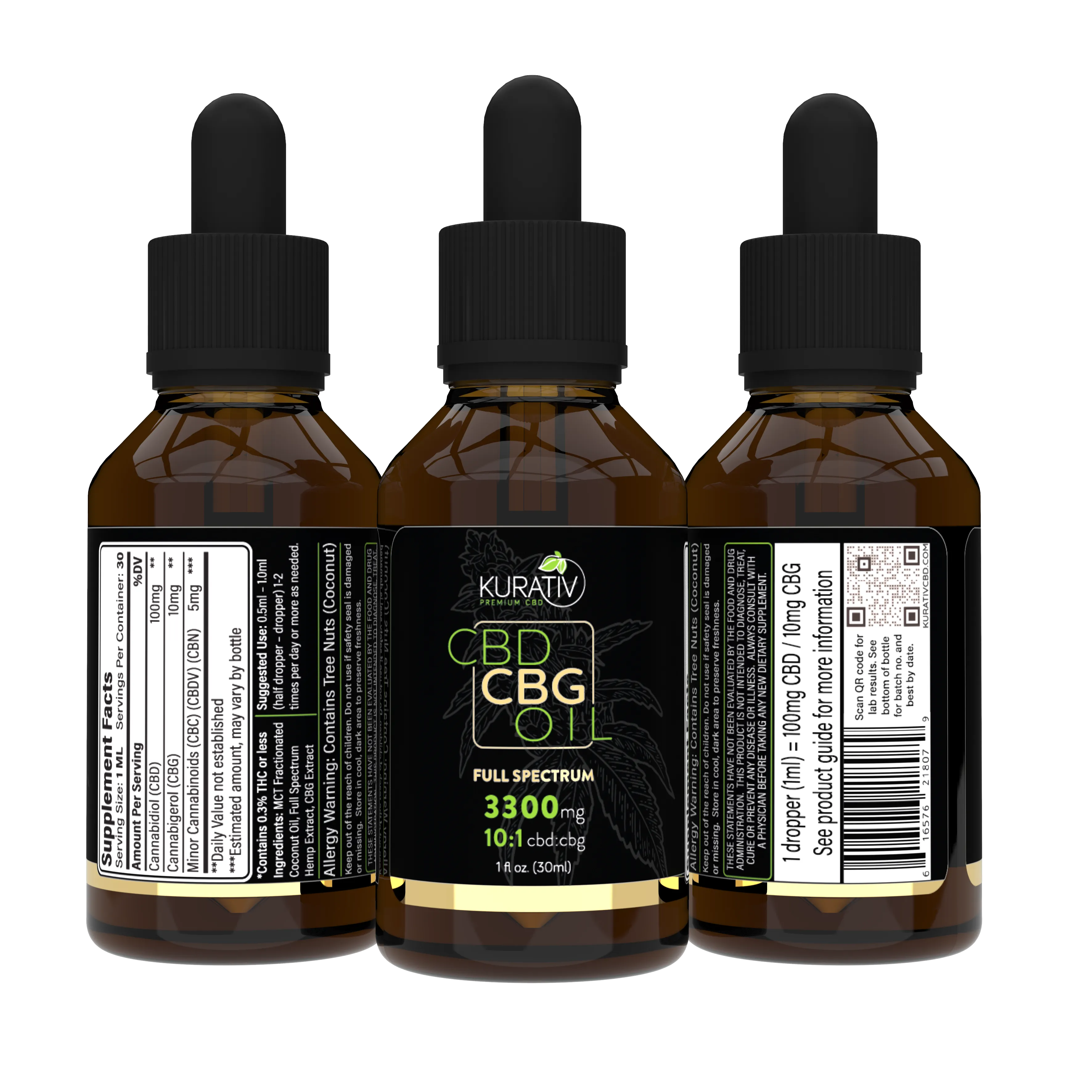 CBD/CBG Oil 3300 Full Spectrum