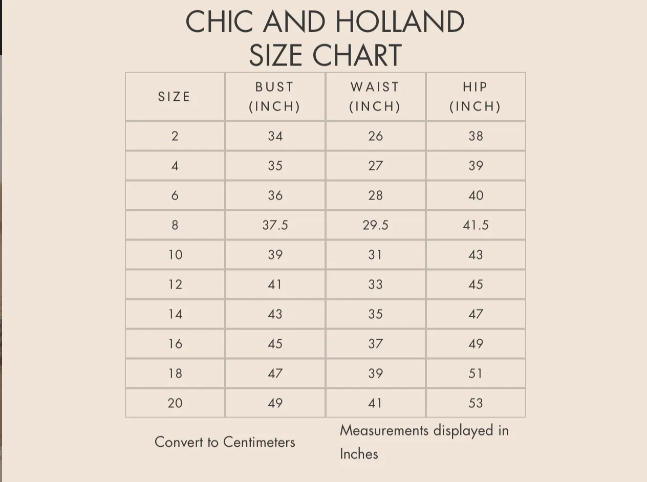 CHIC AND HOLLAND AN330037 DRESS