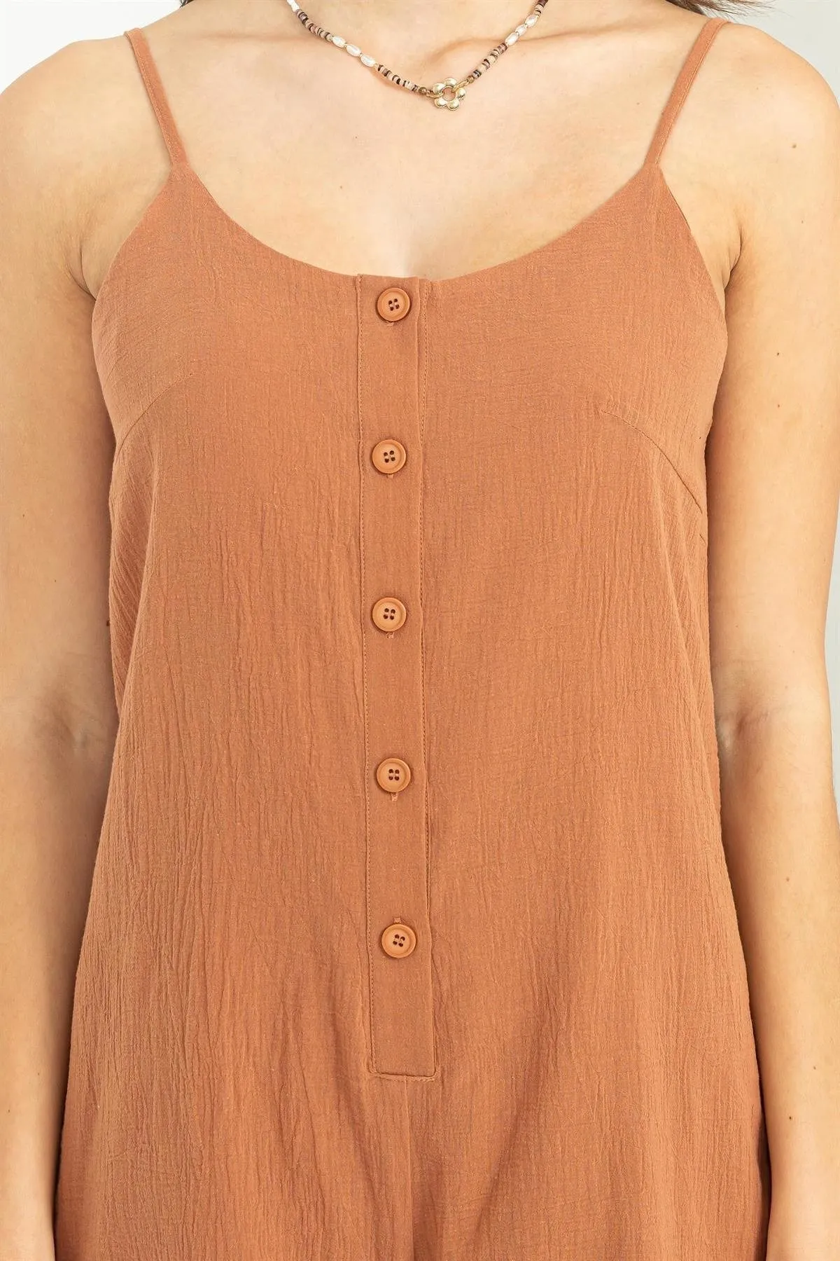 CHIC CHILL ROMPER - PECAN BROWN