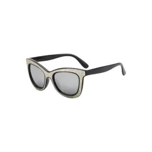 Chic Glitter Powder Frame Sunglasses For Women - Silver