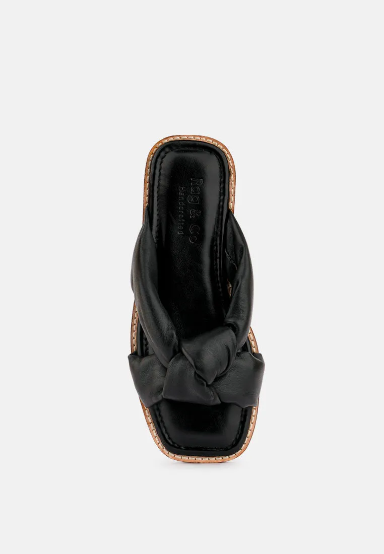 Chubs Puffy Strap Sliders Flat By Ruw