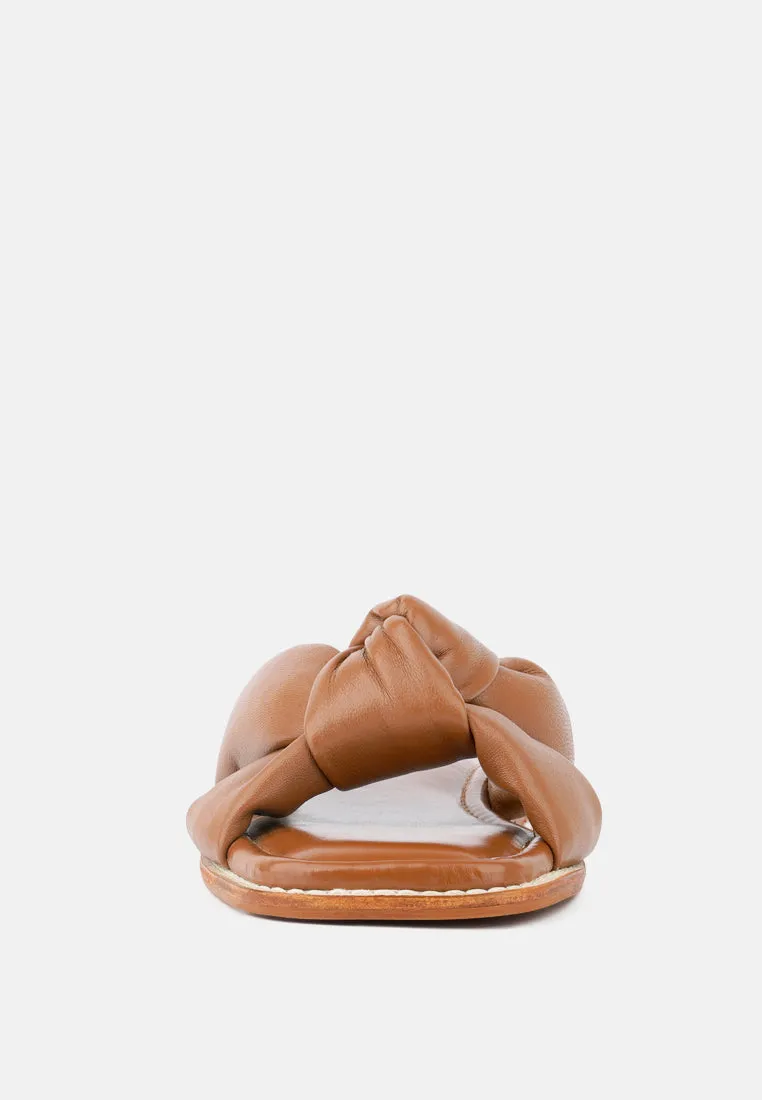 Chubs Puffy Strap Sliders Flat By Ruw