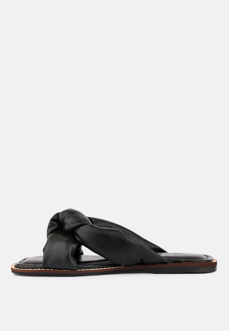 Chubs Puffy Strap Sliders Flat By Ruw