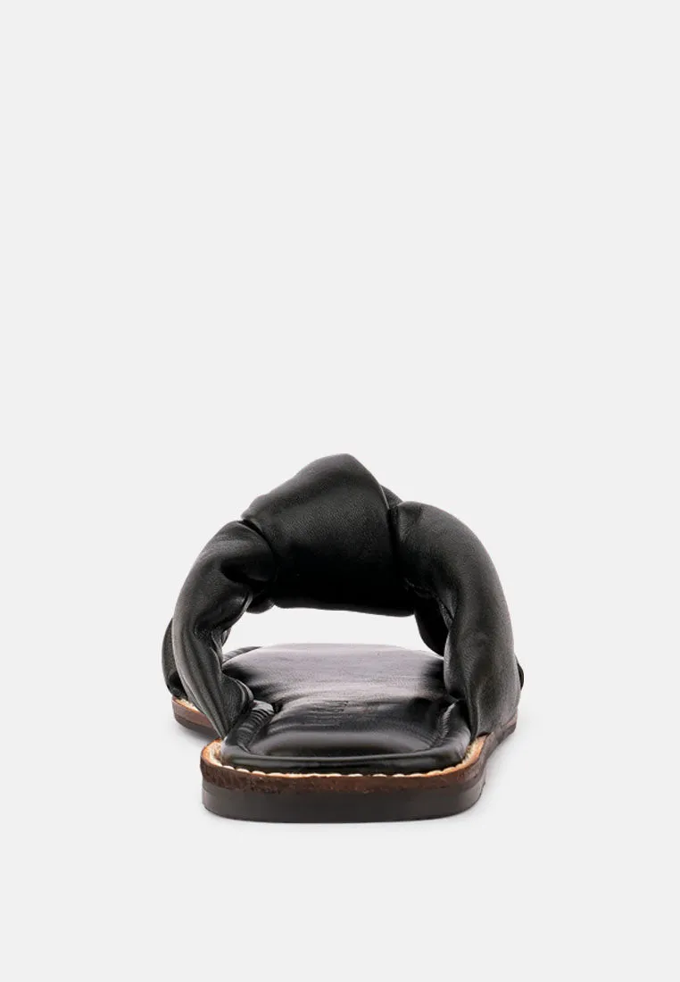 Chubs Puffy Strap Sliders Flat By Ruw