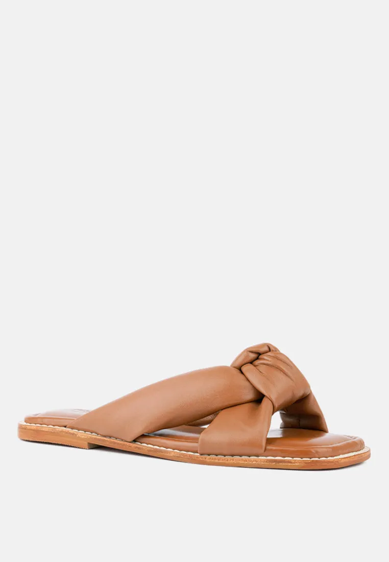 Chubs Puffy Strap Sliders Flat By Ruw