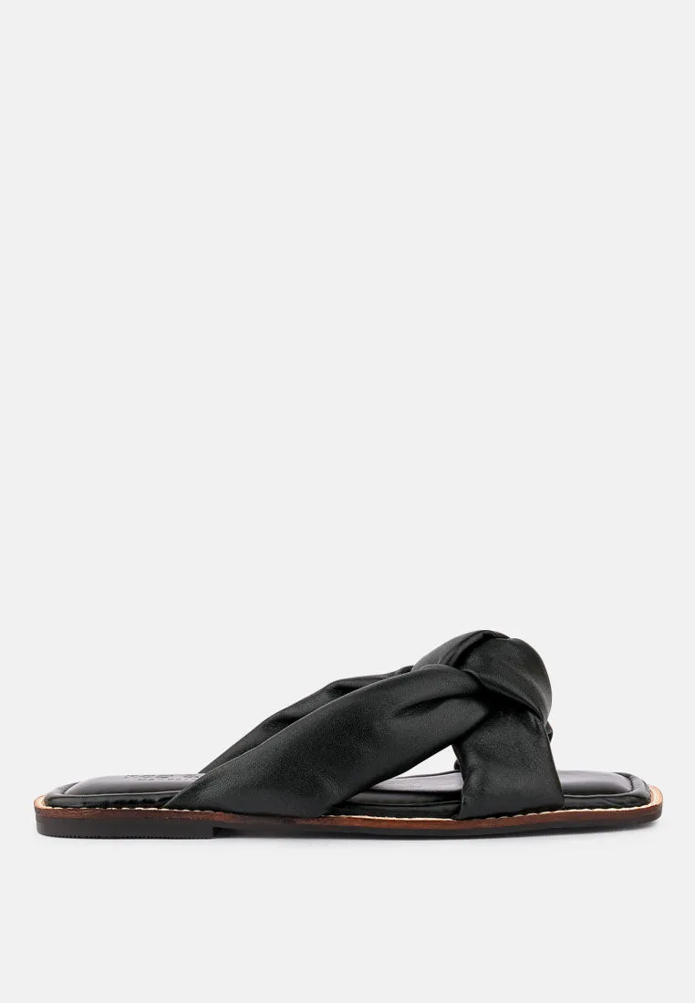 Chubs Puffy Strap Sliders Flat By Ruw