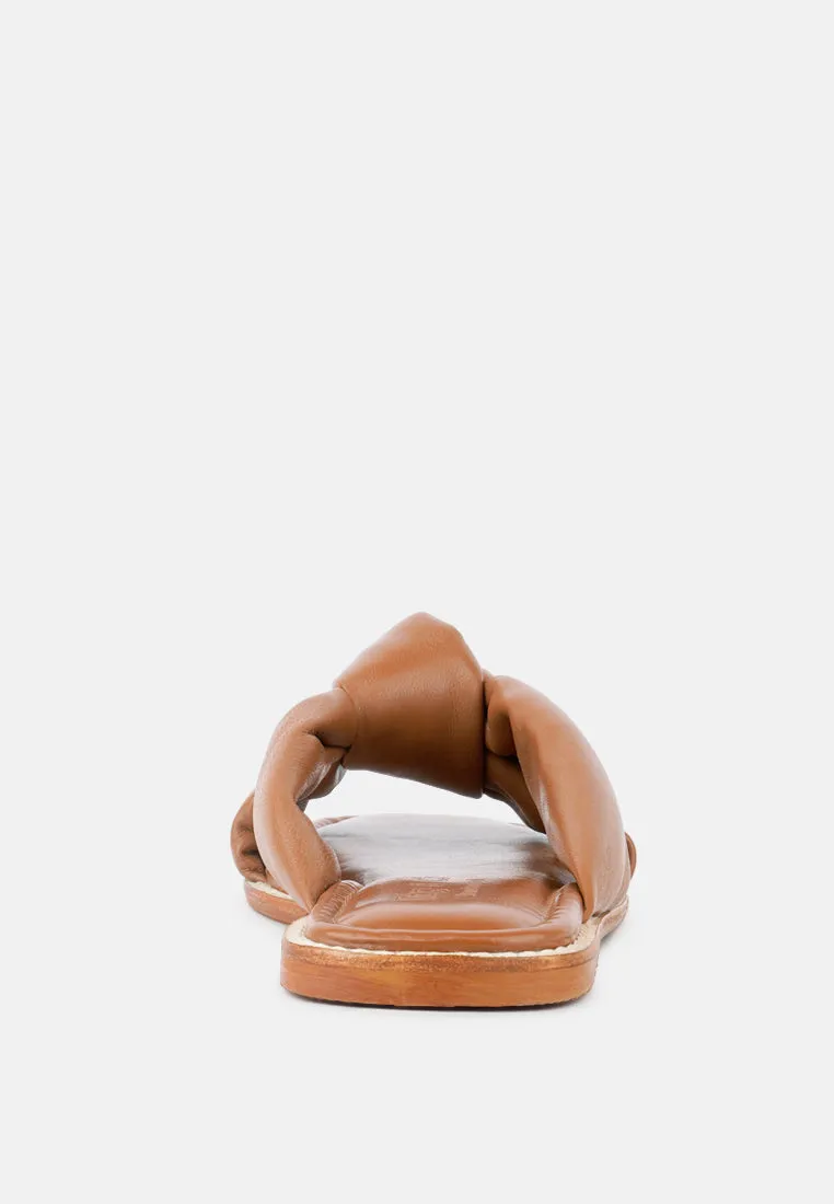 Chubs Puffy Strap Sliders Flat By Ruw