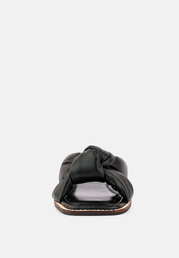 Chubs Puffy Strap Sliders Flat By Ruw