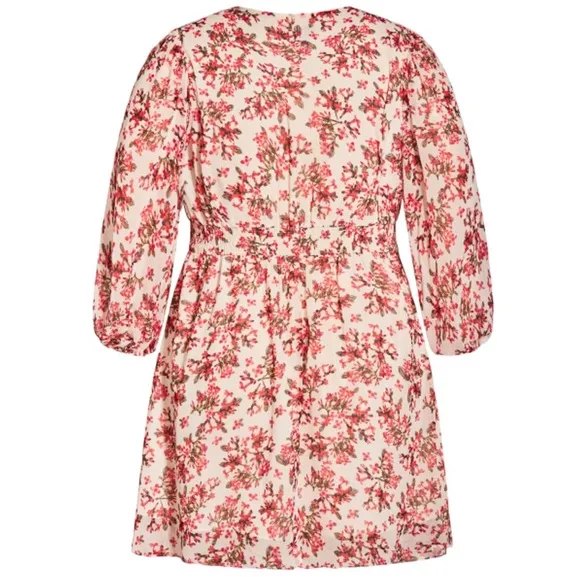 City Chic Pretty Jasmine Dress In Ivory Jasmine Size 22