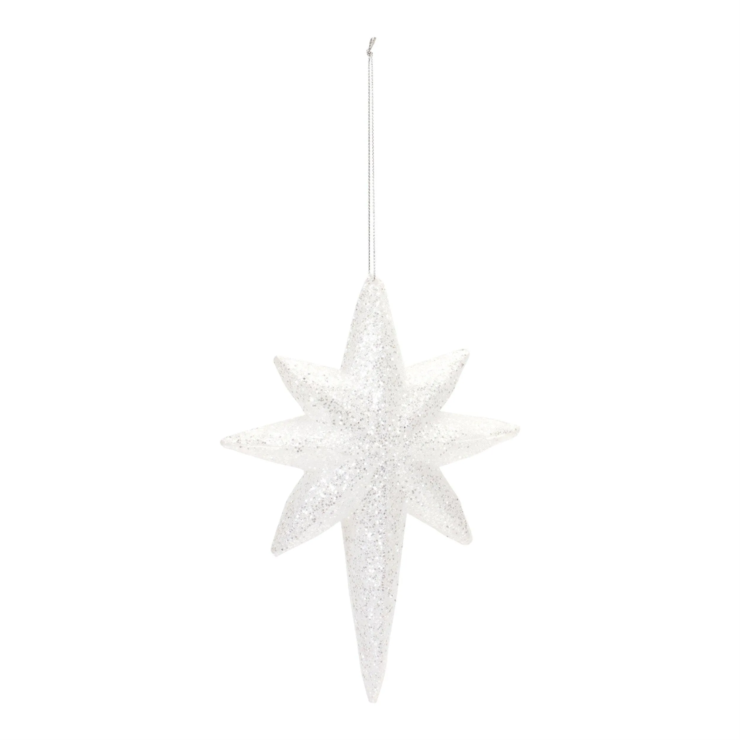 Clear Acrylic Star Drop Ornament (Set of 24)