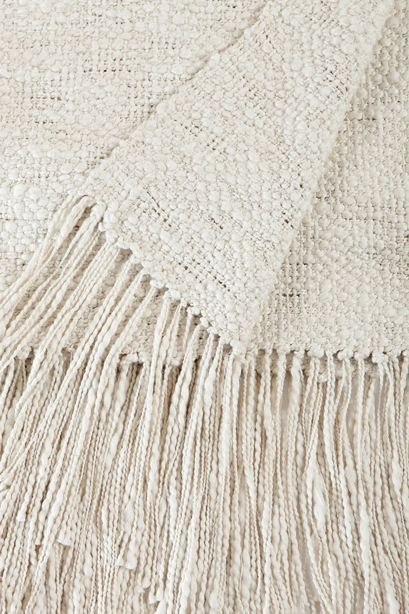 Coral Rustic Cotton Throw Blanket
