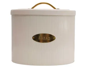 Cream French country style metal bread box