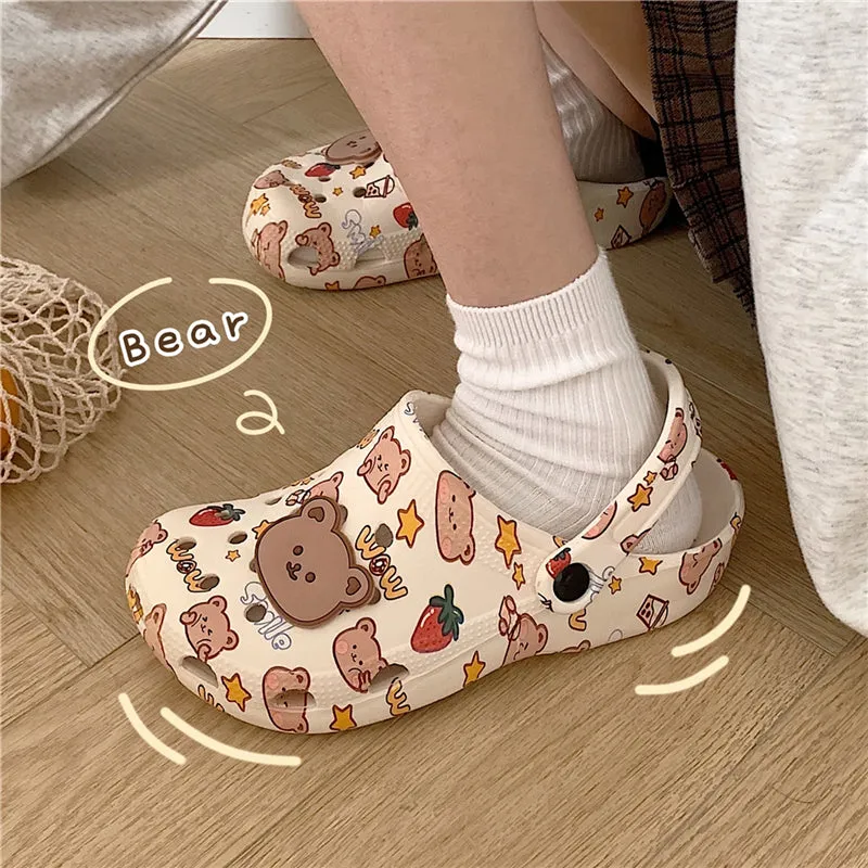 CUTE BEAR PRINT SLIPPERS UB2767