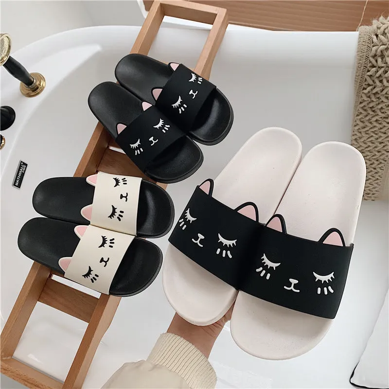 CUTE CARTOON CAT EAR SLIPPERS UB2768