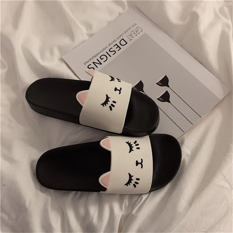 CUTE CARTOON CAT EAR SLIPPERS UB2768