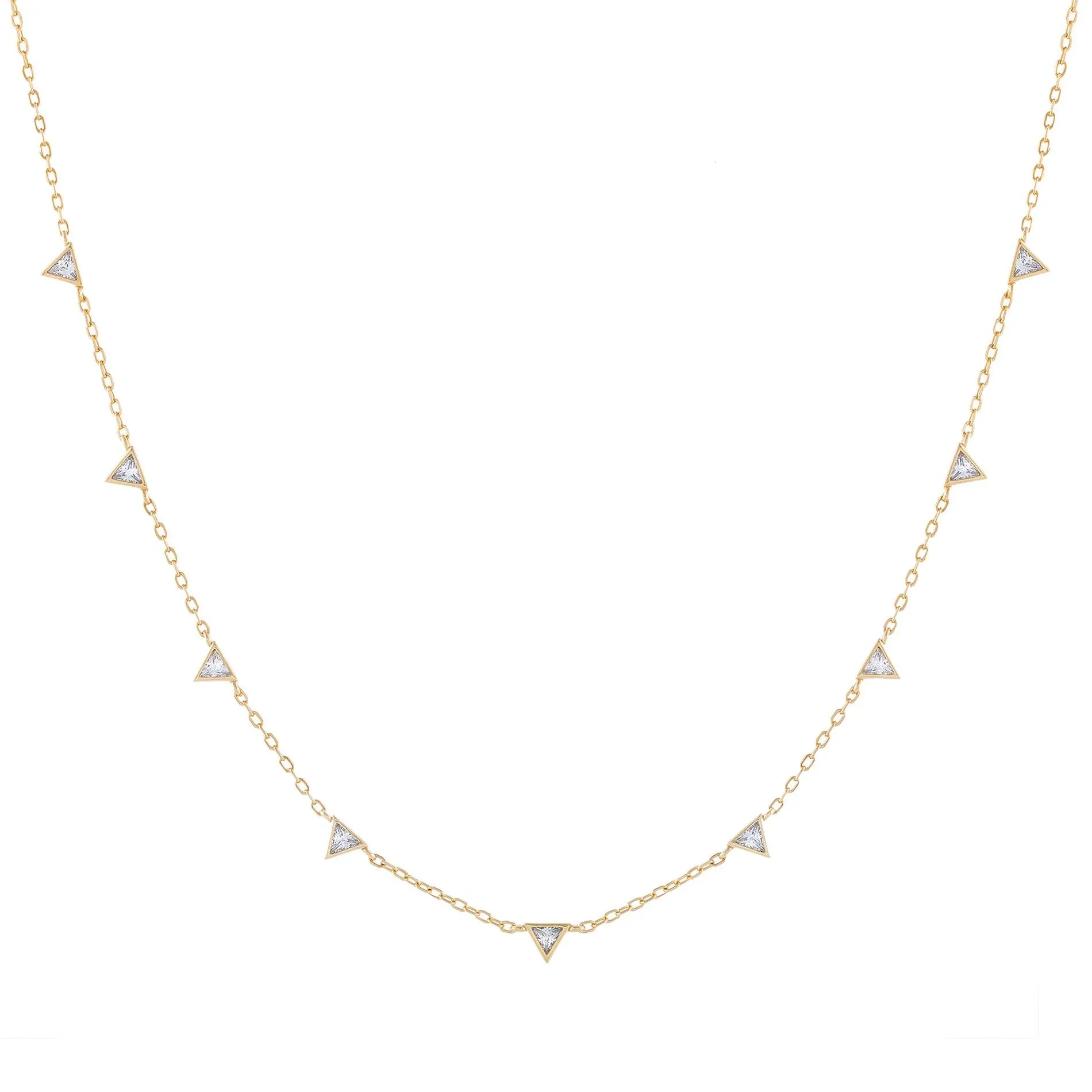 CZ Triangle Necklace