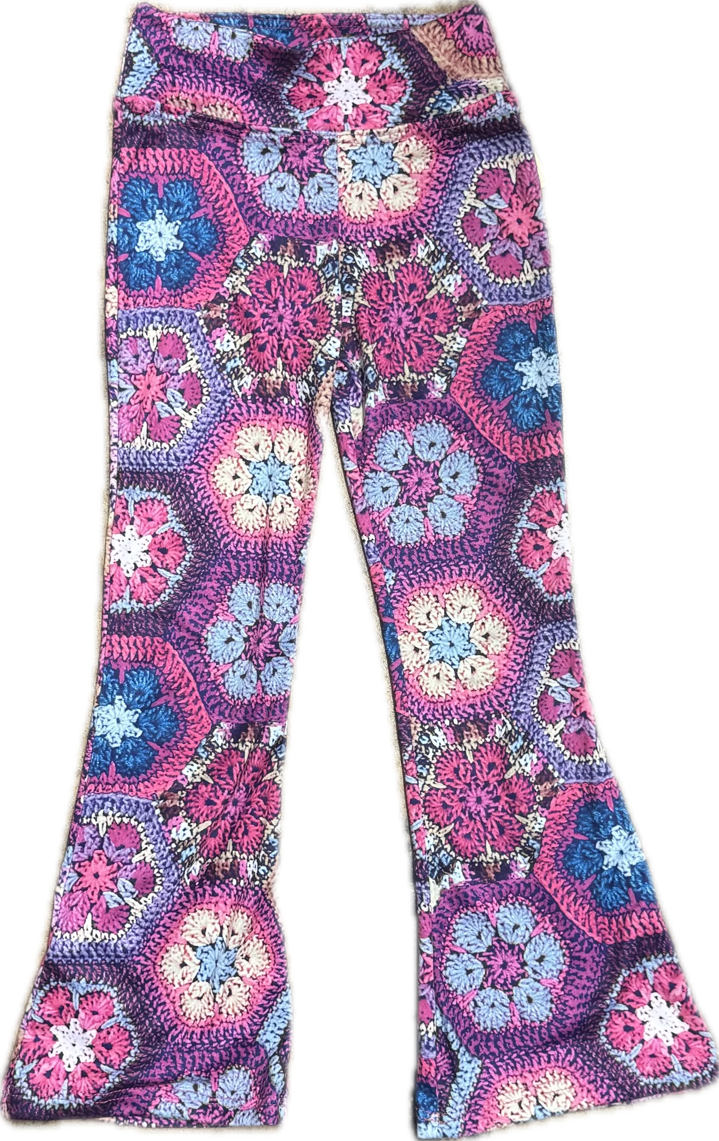 Dori Creations- Multi Color crochet Bell Bottoms