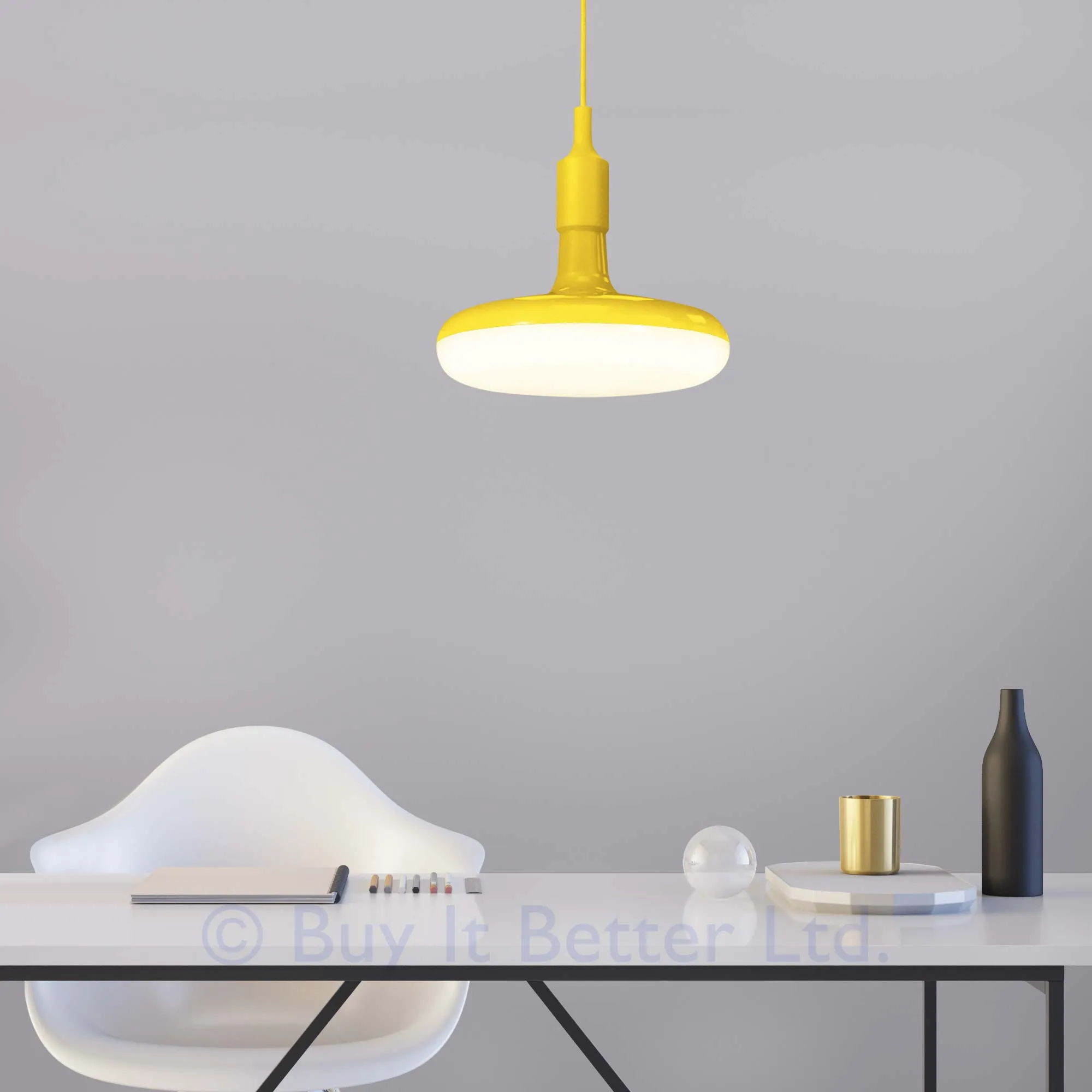 ElekTek Circular LED Lamp Light 220mm Dia 12 and 18 Watt With E27 Ceiling Pendant, Rose & 1m Fabric Flex