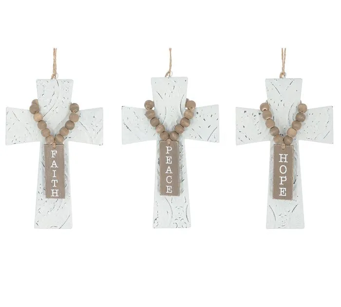Embossed Tin Cross Ornament