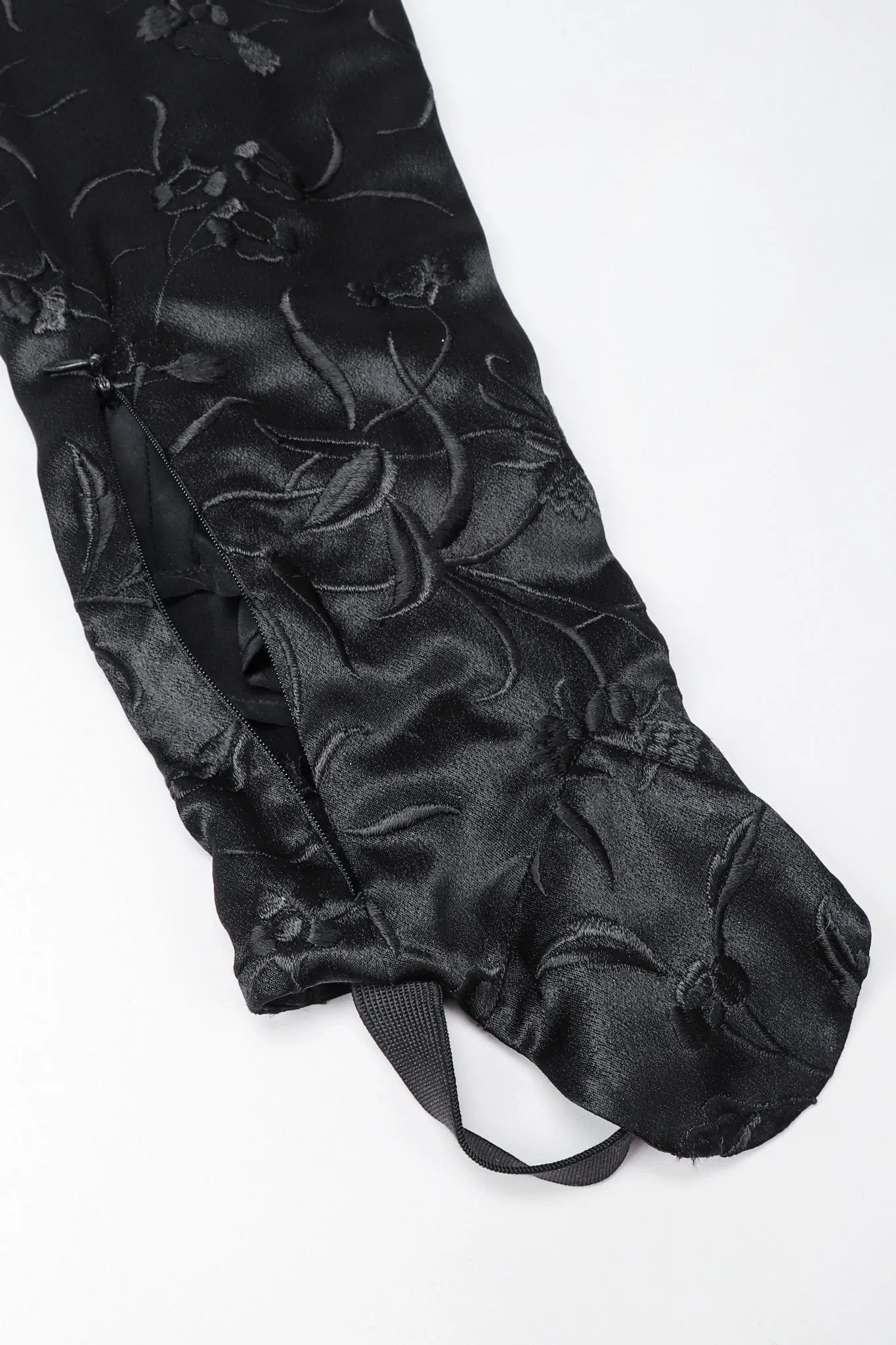 Embroidered Silk Stirrup Pant