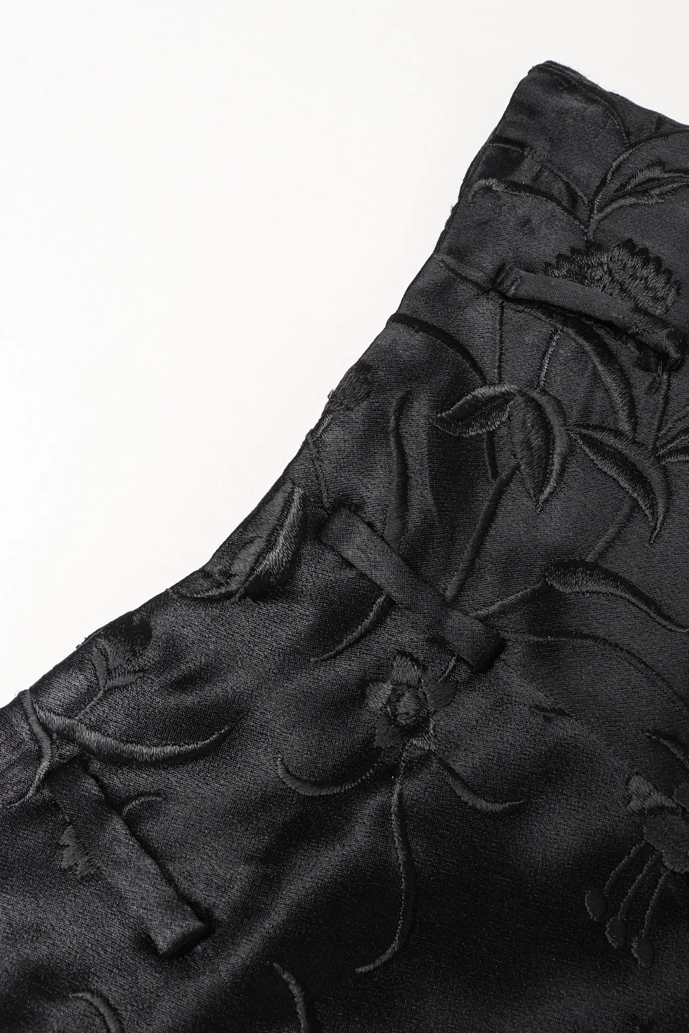 Embroidered Silk Stirrup Pant