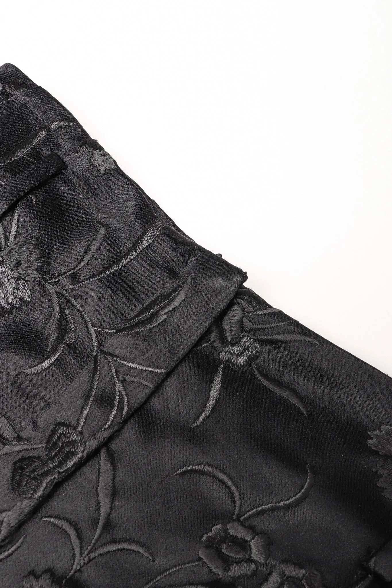Embroidered Silk Stirrup Pant