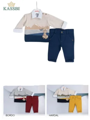 Ensemble 3pc - Tricot   chemise   pantalon